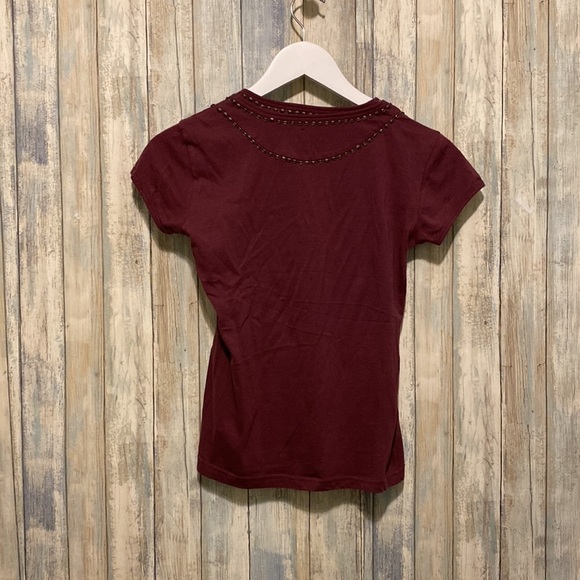 Y2K I blues | Deep Purple Layered & Studded Short Sleeve Tee Shirt | Size small - Picture 8 of 9